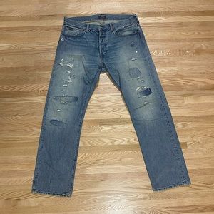Polo Ralph Lauren Distressed Blue Jean 34/32